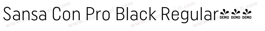 Sansa Con Pro Black Regular字体转换